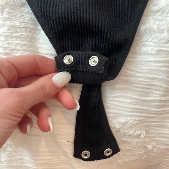 Black Cutout Body Suit; Size Small/ Medium - Picture 4 of 4